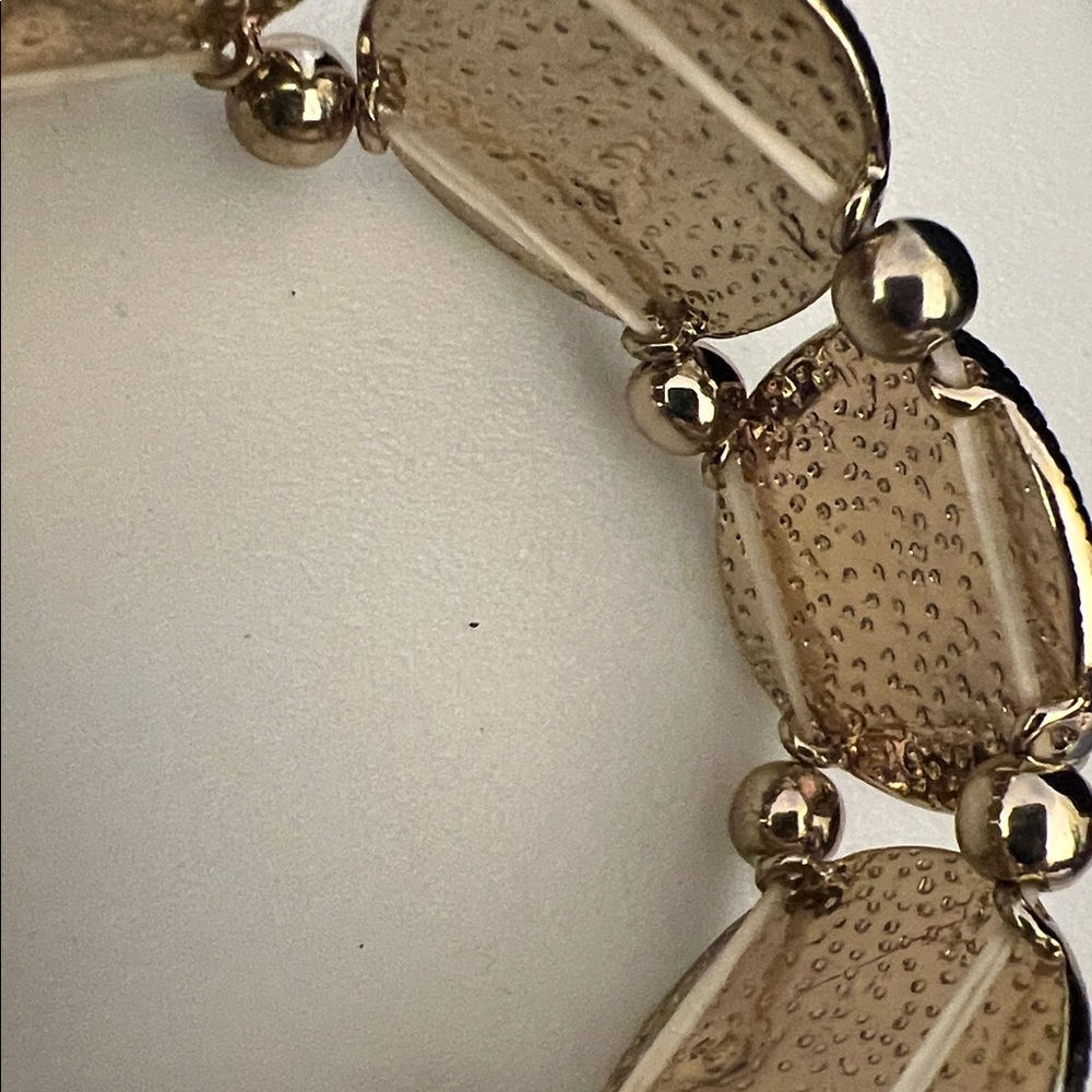 Vintage Mint Green Enamel Gold Toned  Nautical‎ Themed Stretch Bracelet Banglea - Picture 4 of 5